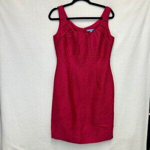 Antonio Melani Pleated Knee-length Dress - Pink - Sz 6